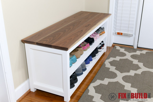 DIY Entryway Shoe Storage Bench