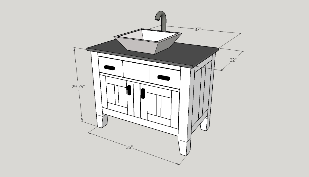 Vanity with Dimensions Spruc*d Market
