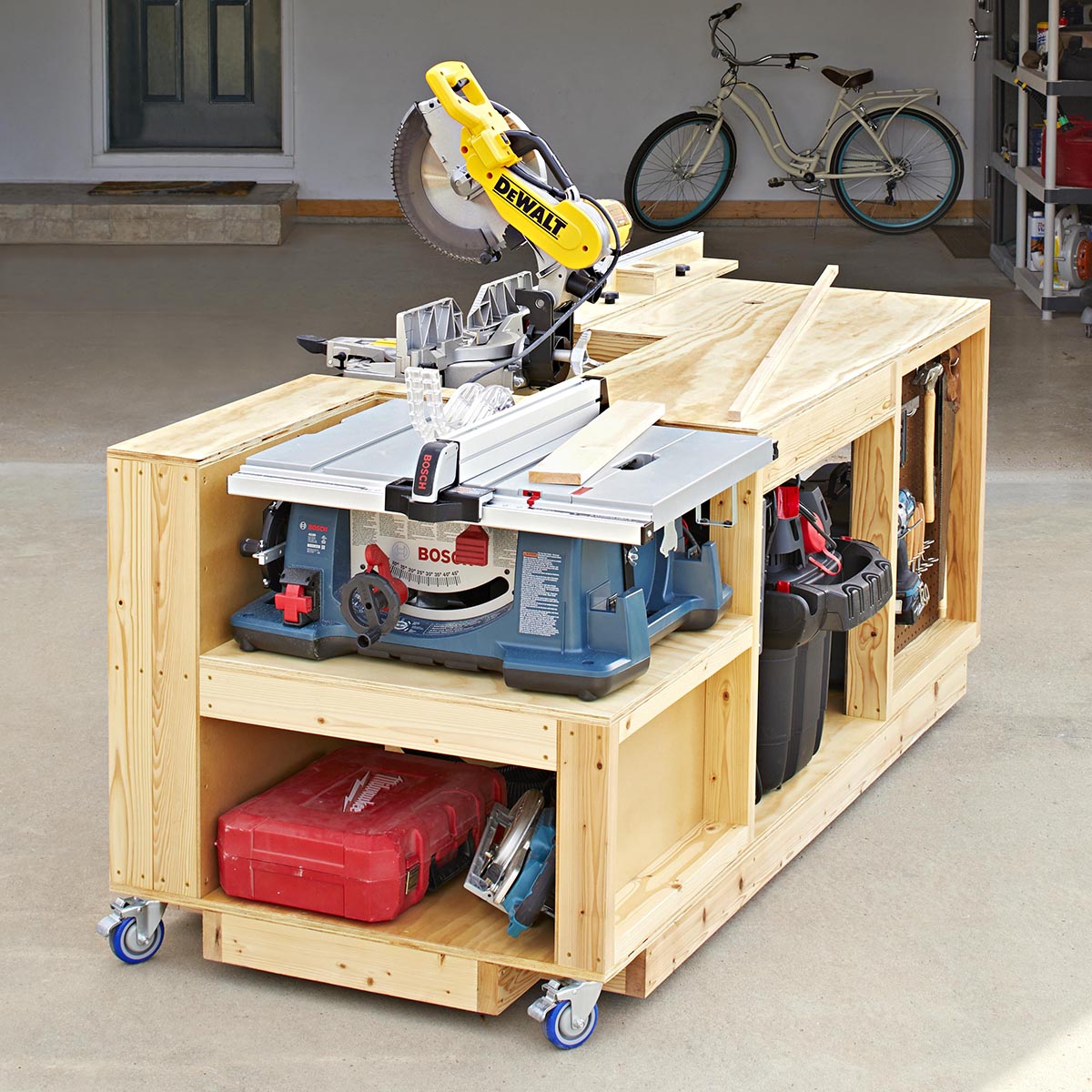 Small Wood Projects With Scrap Wood Wall, Mobile Workbench Diy Plans ...