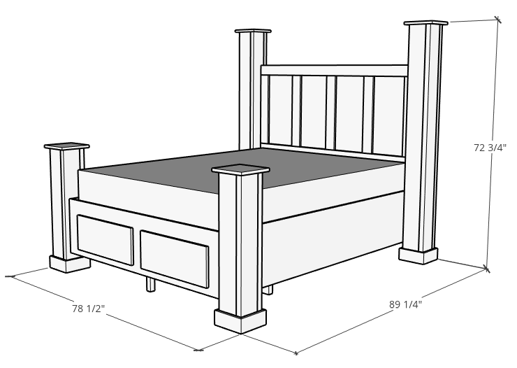 DIY Queen Size Storage Bed Spruc*d Market