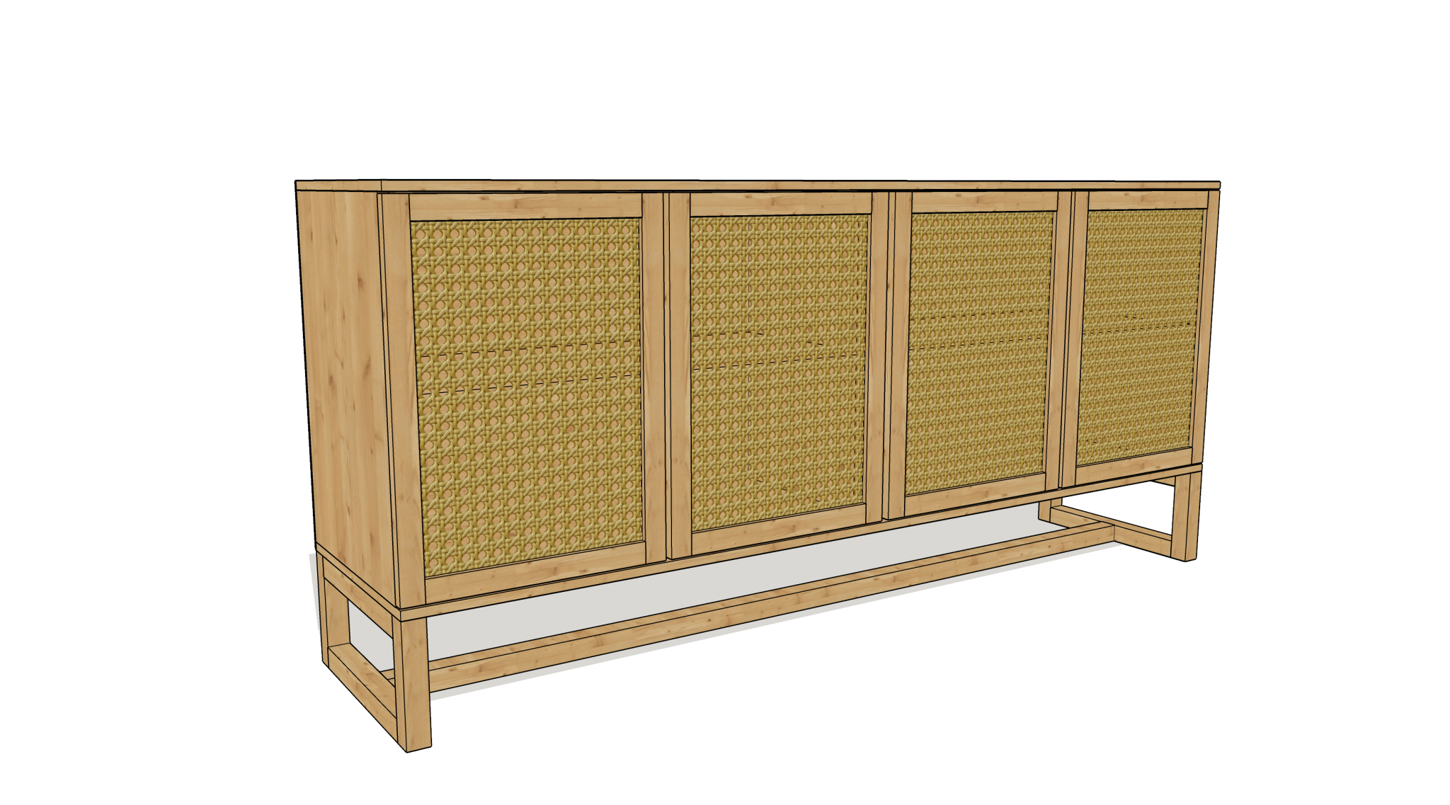 Cane Door Media Center Spruc*d Market