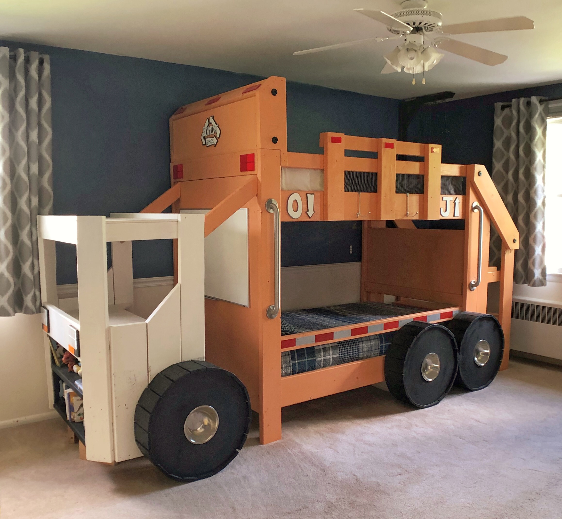 Garbage Truck Bunk Bed Twin Beds, Tractor Trailer Bunk Bed