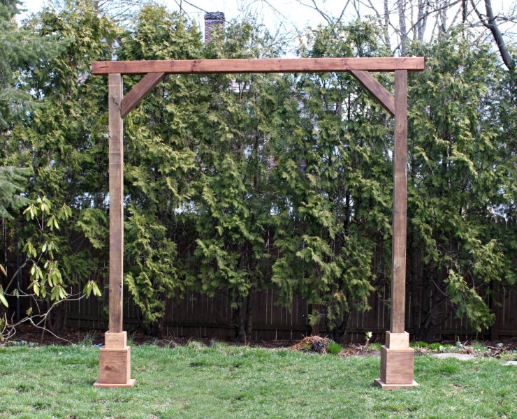 self standing wood arch