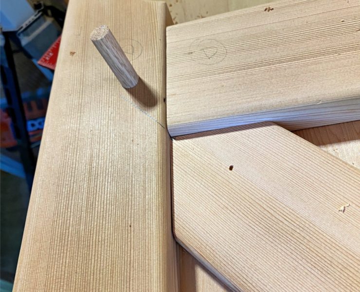 dowel to secure tenon