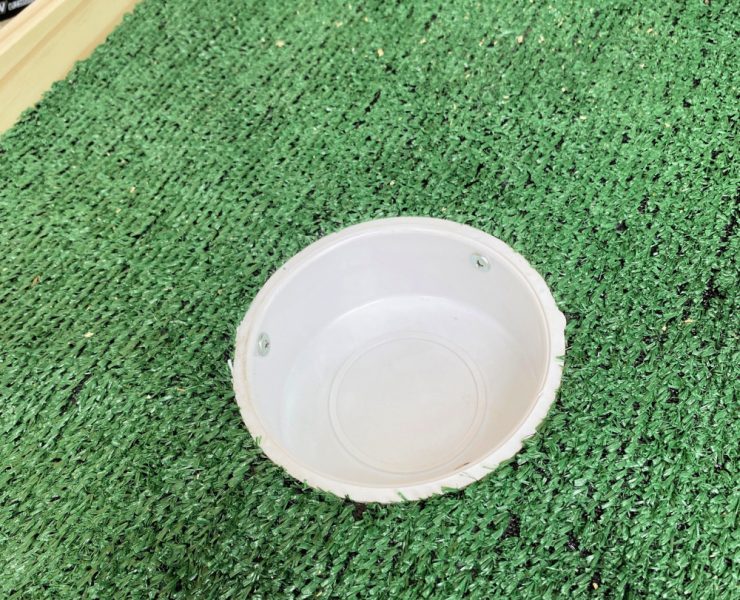 mini putt course pvc cup detail