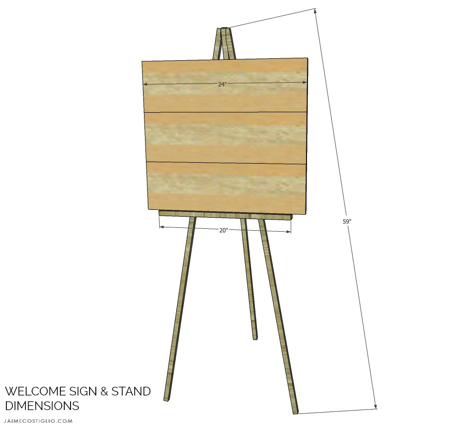 Welcome Sign & Stand - Spruc*d Market