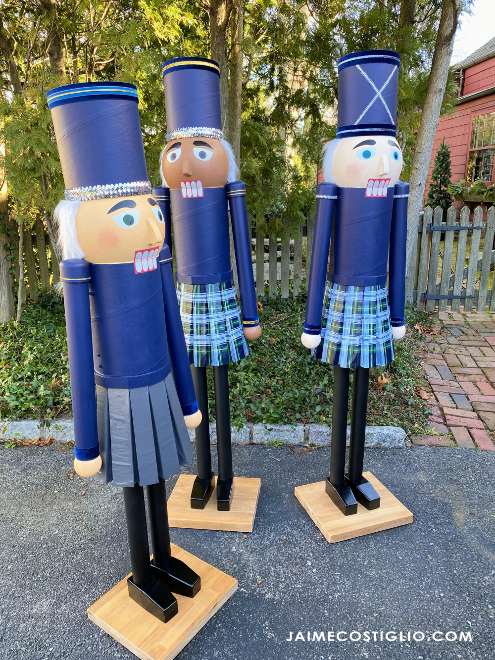 three life size nutcrackers