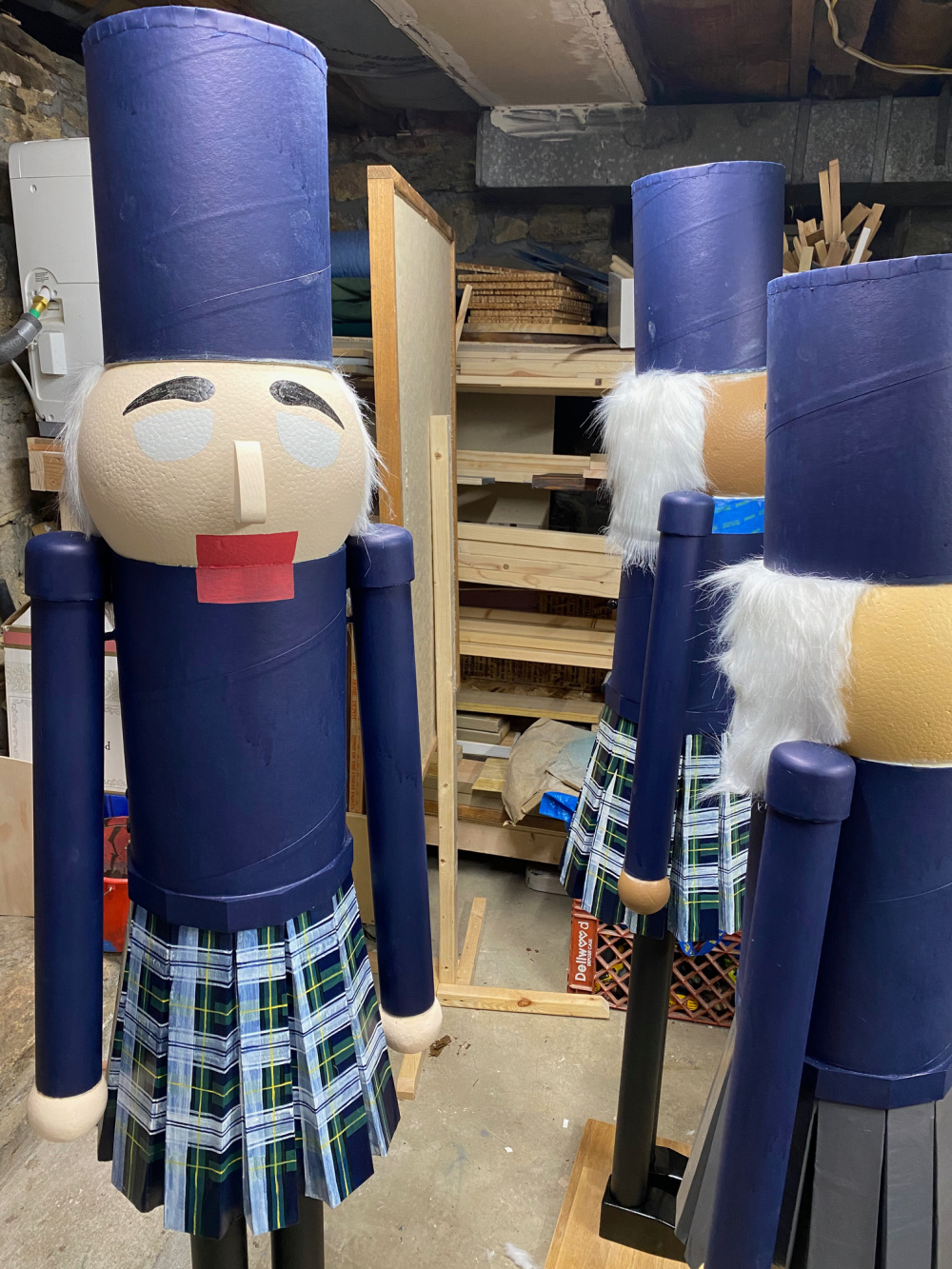 giant nutcrackers in progress