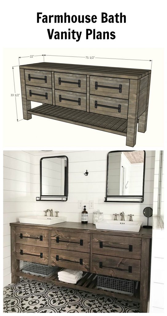 Rustic Farmhouse  Double Vanity  Spruc d Market