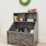 PDF Plans for Slanted Toy Box Bookshelf by Rustic Meadows