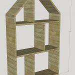 Exclusive project plans for a dollhouse bookshelf by Rustic Meadows