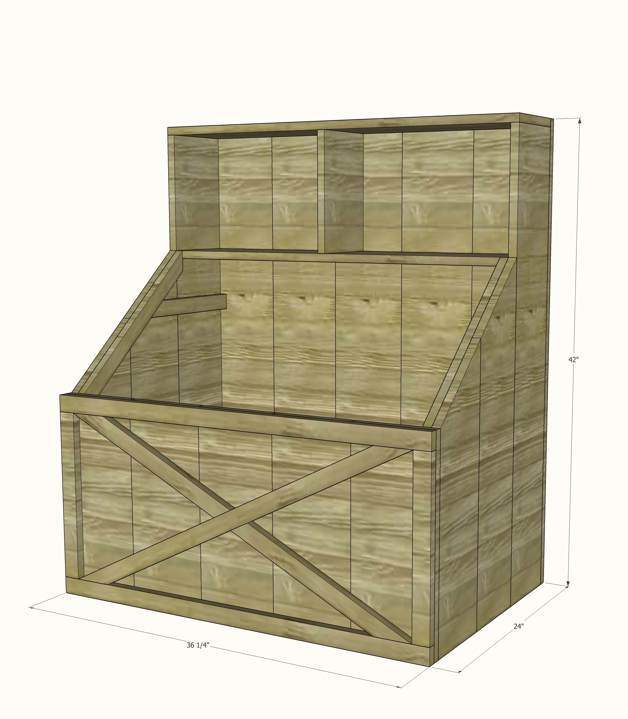 toy box bookshelf plans