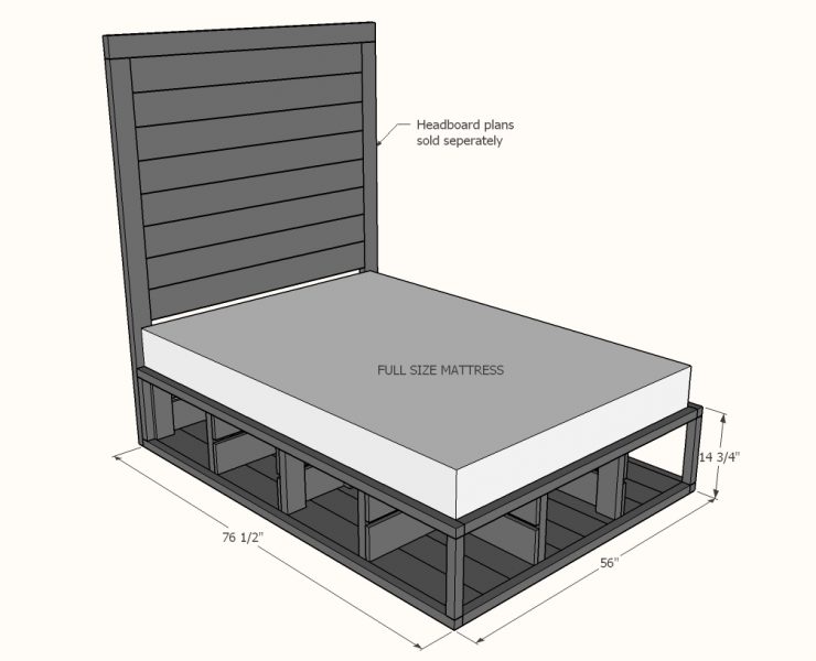 Crate Style Storage Bed And Headboard, How To Build A Wooden Bed Frame Step By Pdf